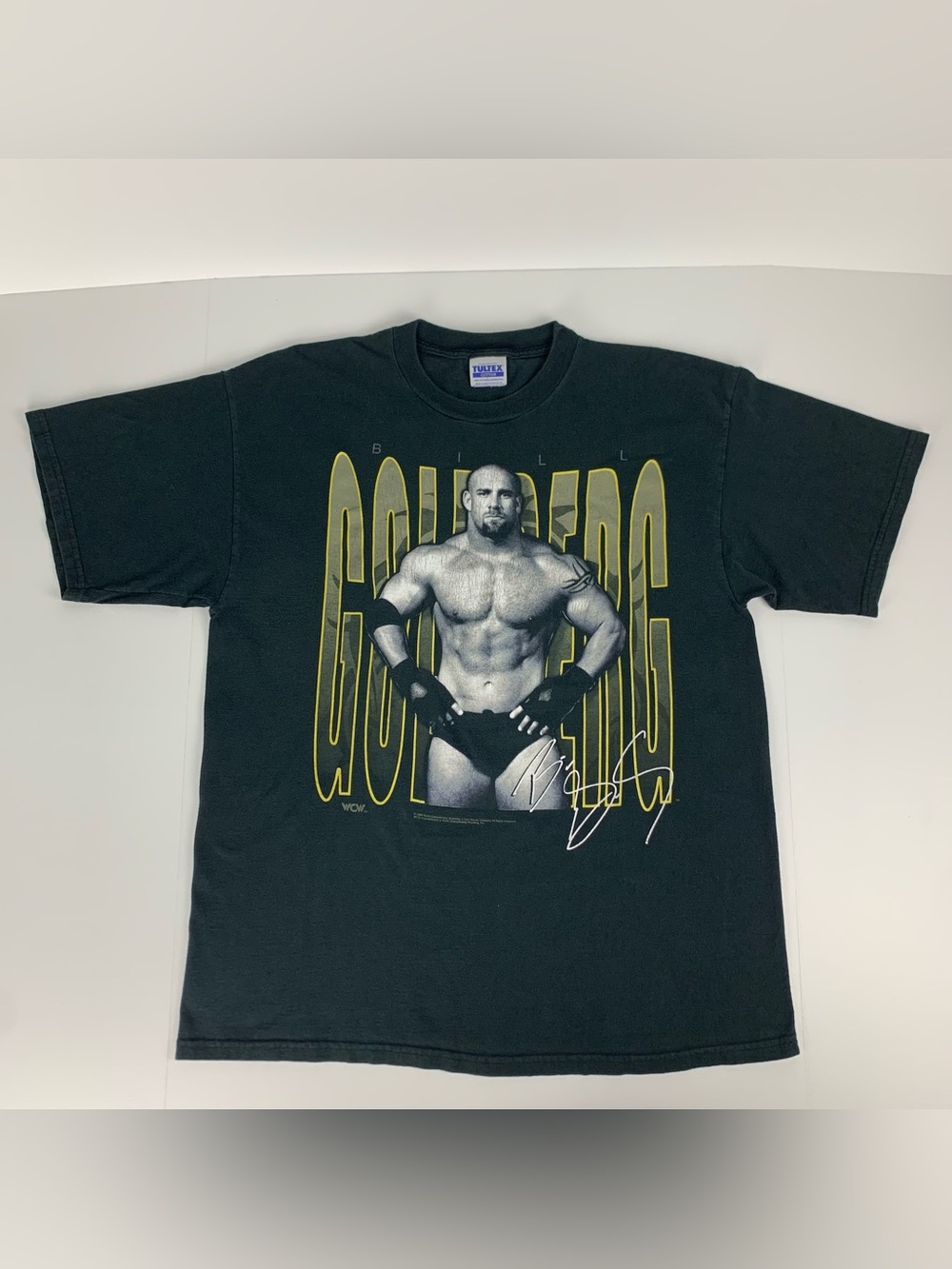Vintage Goldberg WCW T-Shirt 90s Wrestling Faded Black Tee Size XL